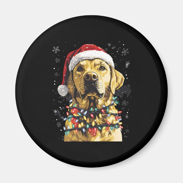 Imã Labrador Retriever Dogs Tree Christmas Sweater Xma (Frente)