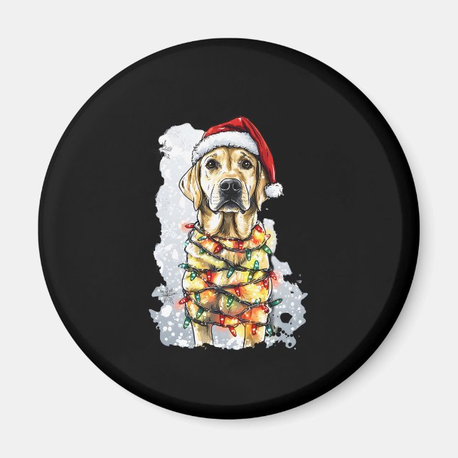 Imã Labrador Retriever Dogs Tree Christmas Sweater Xma (Frente)