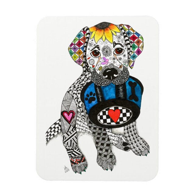 Ímã Labrador Retriever Magnet 3"x4" (Vertical)