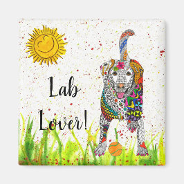 Imã Labrador Retriever Magnet, bonito e colorido, de 2