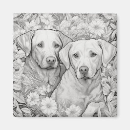 Imã Labrador Retriever Magnet - Dois Cães