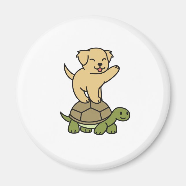Imã Labrador Riding Tortoise (Frente)