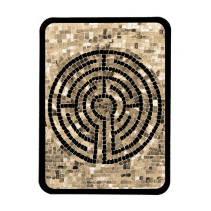 Ímã LABYRINTH V 3x4 - Magneta flexível - Preto