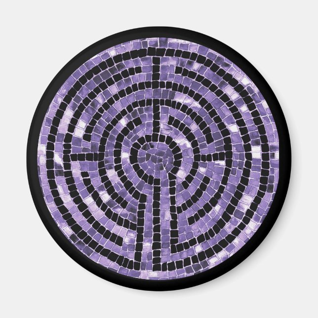 Imã LABYRINTH VI Round Magnet - Preto (Frente)