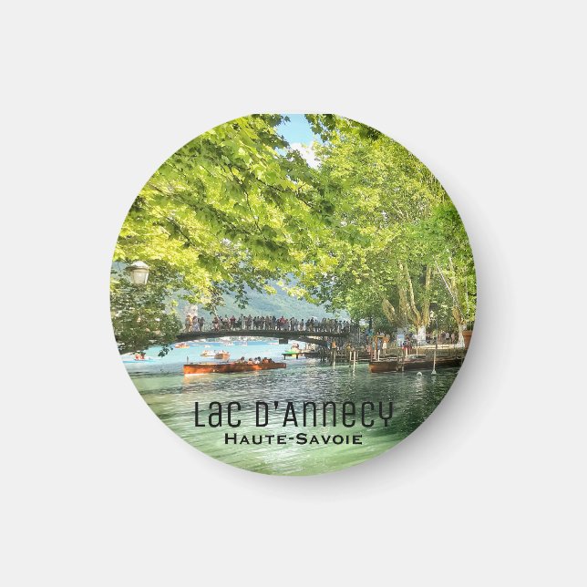 Imã Lac d’Annecy, Haute-Savoie Round Magnet (Frente)