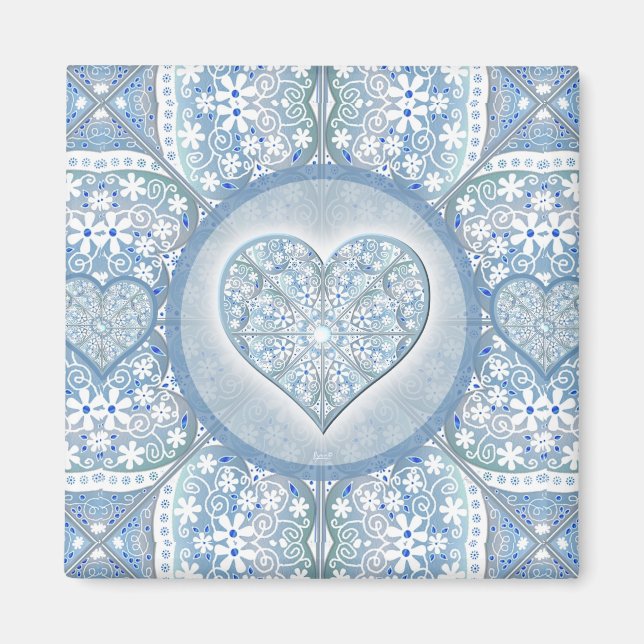 Imã Lace cerâmico Azul claro (Frente)