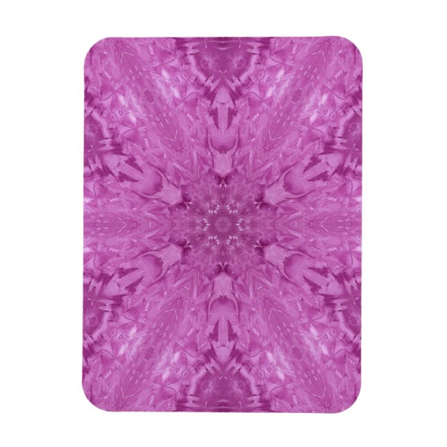 Ímã Lace Feminina Rosa Caleidoscópio Floco de Neve (Vertical)