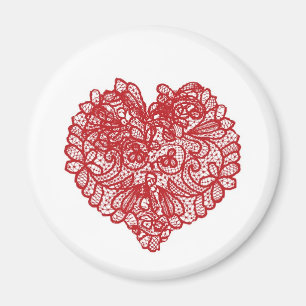 Imã Lace Heart Magnet