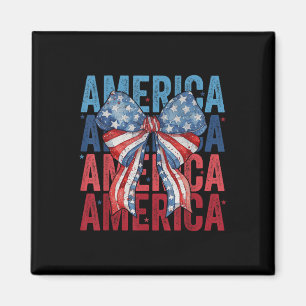Imã Laço Americano Coquete Patriótico Bandeira Dos EUA