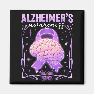 Imã Laço roxo cérebro borboleta alzheimer