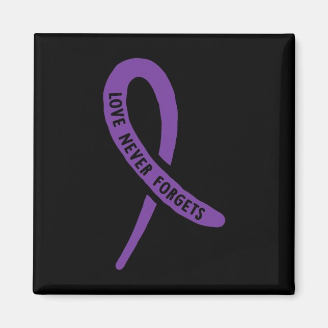 Imã Laço Roxo Consciência Amor Nunca Esquece  (Frente)