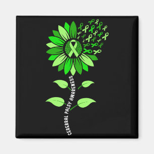 Imã Laço verde girassol paralisia cerebral pc conscien