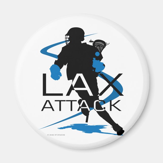 Imã Lacrosse Boys LAX Attack Blue (Frente)