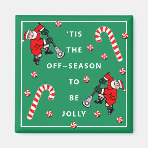Imã Lacrosse Christmas Stoffer Magnet