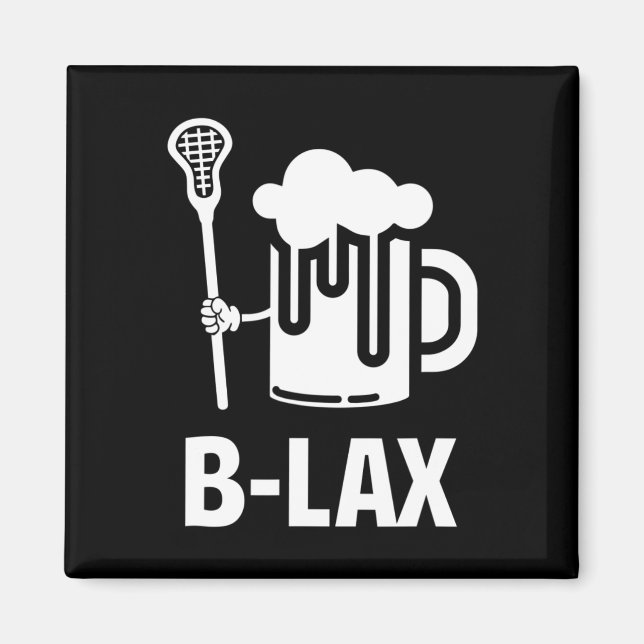 Imã Lacrosse Funny Gift Men Treinador Beer Lover B-lex (Frente)