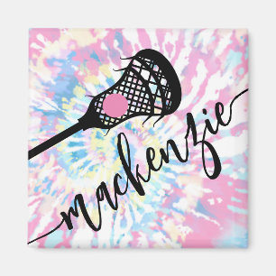 Imã Lacrosse Girls Sports Tie Dye Fridge Locker