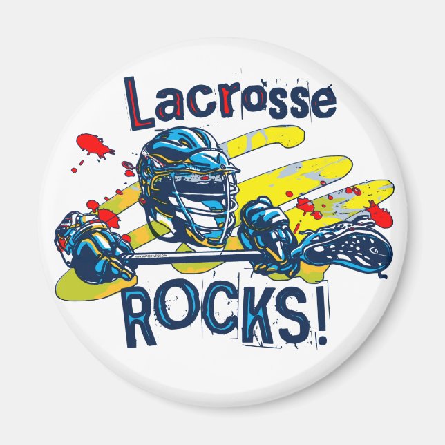 Imã Lacrosse Rocks LaX Gear (Frente)