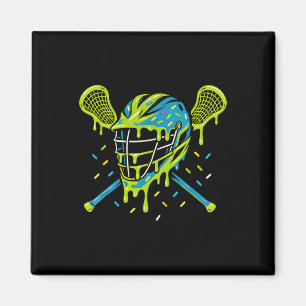 Imã Lacrosse Sorvete Gotejamento Lax Capacete Stick Me