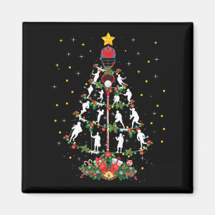 Imã Lacrosse Sports Lover Xmas Santa Hat Lacrosse Chri