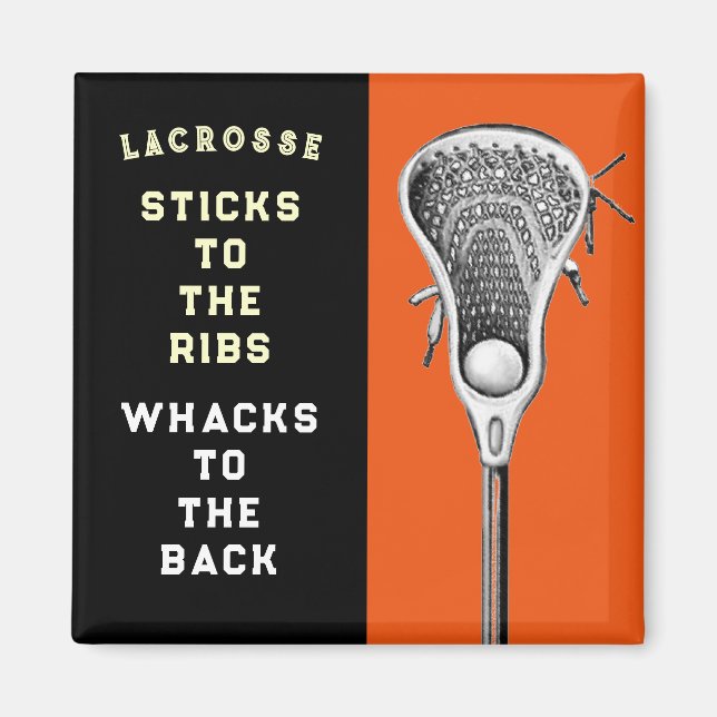 Imã Lacrosse Team Funny (Frente)