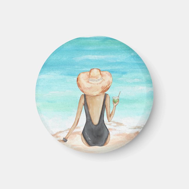 Imã ladie na praia (Frente)