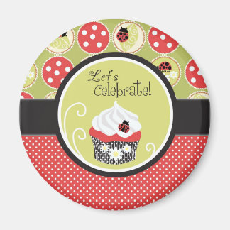 Imã Lady Bug & Cupcake Birthday