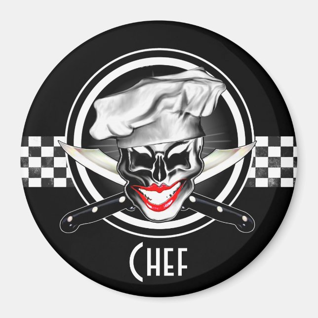 Imã Lady Chef Skull (Frente)