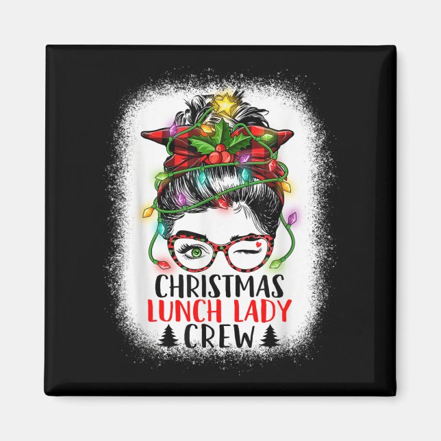 Imã Lady Crew Messaging Bun Mulheres de Almoço de Nata (Frente)