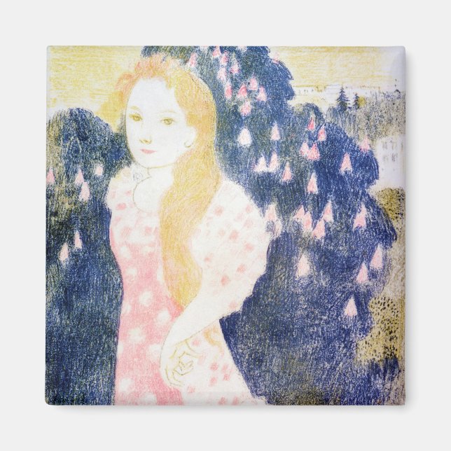 Imã Lady em vestido rosa, Maurice Denis (Frente)