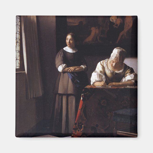 Imã Lady Escrevendo a carta (Frente)