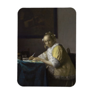 Ímã Lady Escrevendo uma carta de Johannes Vermeer