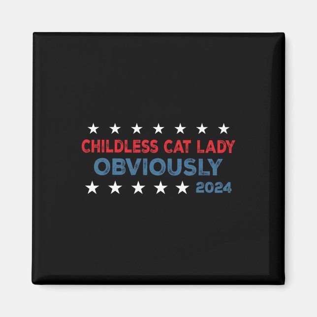Imã Lady Gato Sem Fios Obviamente Engraçada 2024 (Frente)