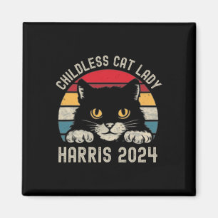 Imã Lady Gato Sem Fios Para Kamala Harris 2024 Retro B