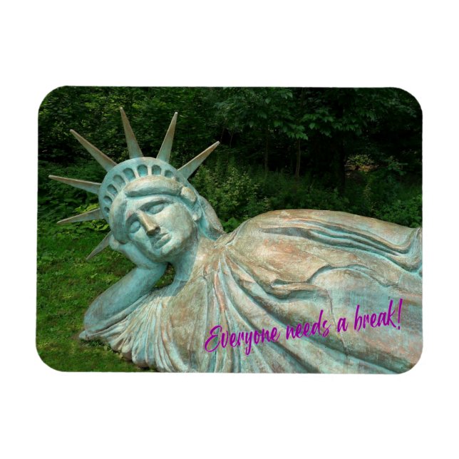 Ímã Lady Liberty faz uma pausa - foto-ímã (Horizontal)