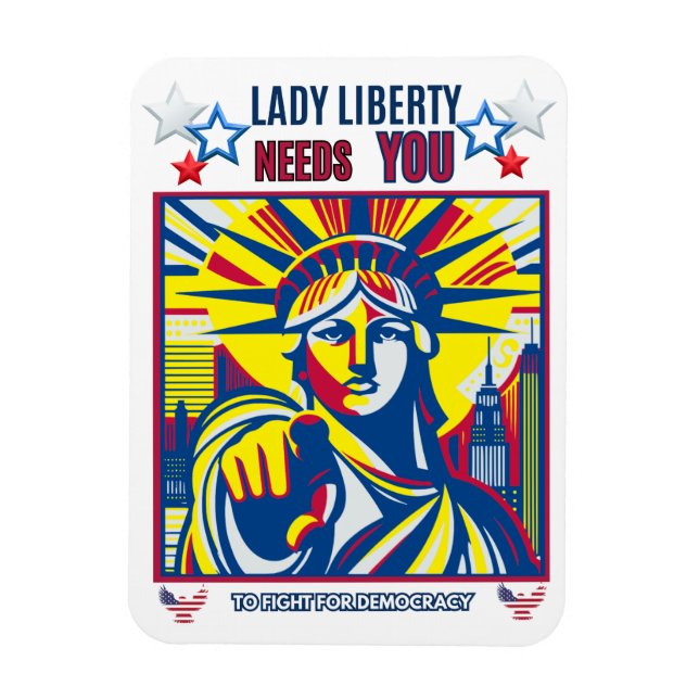 Ímã Lady Liberty precisa de você! oligarquia de luta d (Vertical)