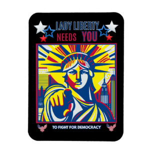 Ímã Lady Liberty precisa de você! oligarquia negra da