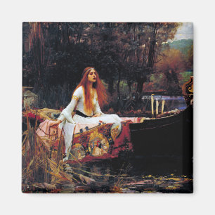 Imã Lady Of Shallot no Boat J.W. Waterhouse Fine Art