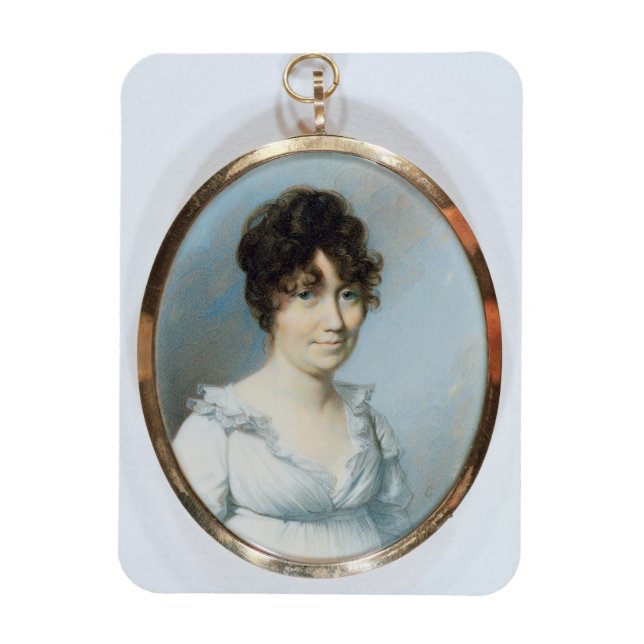 Ímã Lady of the Blunt Family (c/c e guache no marfim) (Vertical)