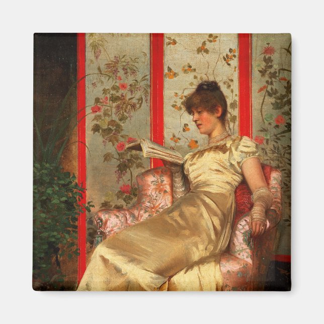 Imã Lady Reading (Frente)