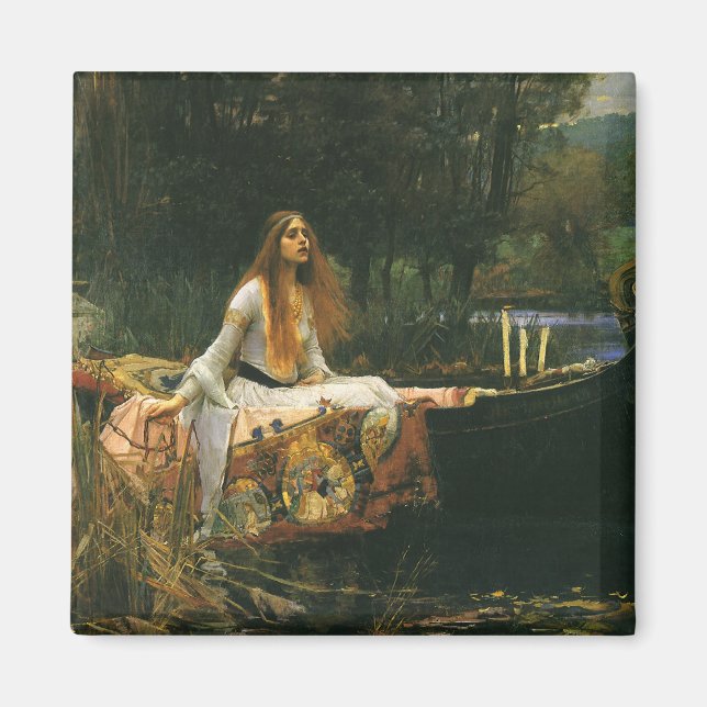 Imã Lady Shalott On Boat por John William Waterhouse (Frente)