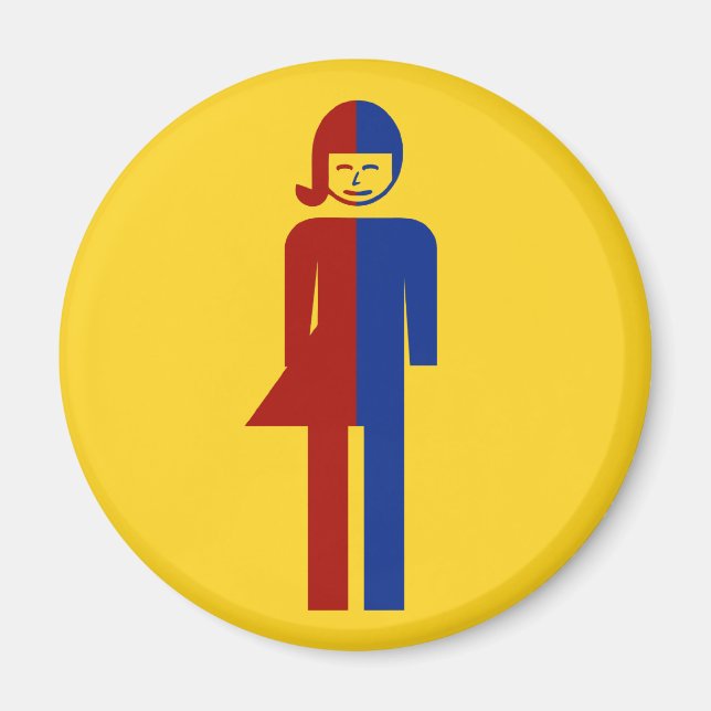 Imã Ladyboy / Tomboy Toilet ⚠ Sinal Tailandês ⚠ (Frente)