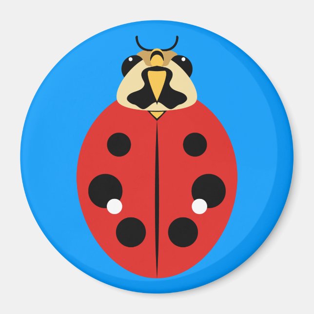 Imã Ladybug Beetle Red (Frente)