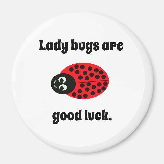 Imã Ladybug, boa sorte (Frente)