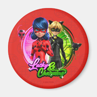 Imã Ladybug e Cat Noir | Sortudo e encantador