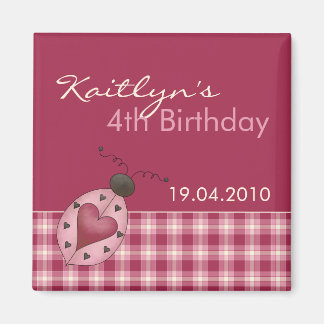 Imã Ladybug ・ Magnet de Convite de Aniversário