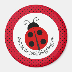 Imã Ladybug no Bolinhas Design Magnet