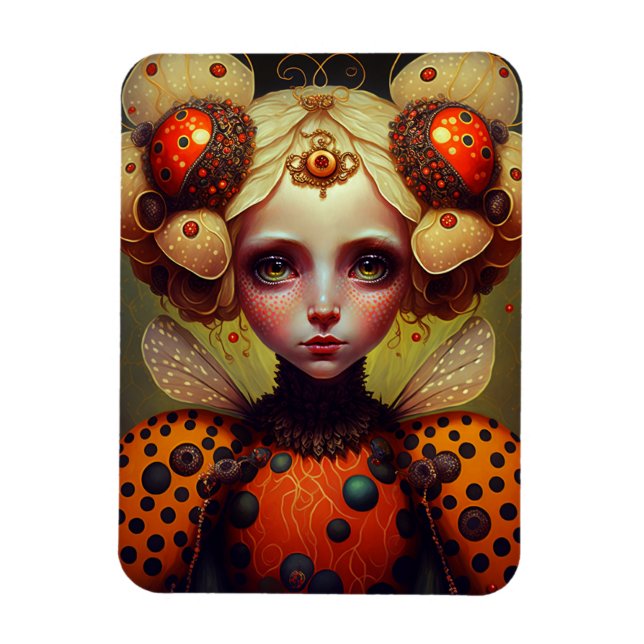 Ímã Ladybug Queen 2 Cute Fantasy Art (Vertical)