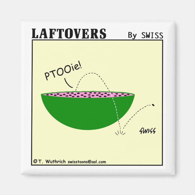 Imã Laftovers de Cartoons de Melancia Engraçada (Frente)