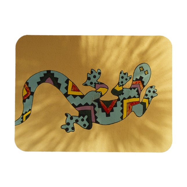 Ímã Lagarto de lagartixa pintado na parede, Tucson, Ar (Horizontal)