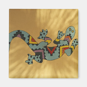 Imã Lagarto geco pintado na parede, Tucson, Arizona,